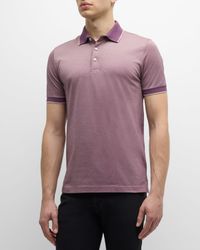 Men's Cotton Polo Shirt with Tipping