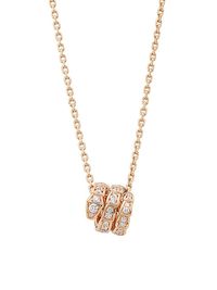 Women's Serpenti Viper 18K Rose Gold & Pavé Diamond Pendant Necklace - Pink Gold