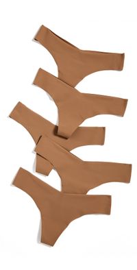 Commando Classic Thong 5-Pack Caramel S/M