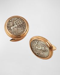 Men's 18k Rose Gold Ancient Jupiter Coin Cufflinks