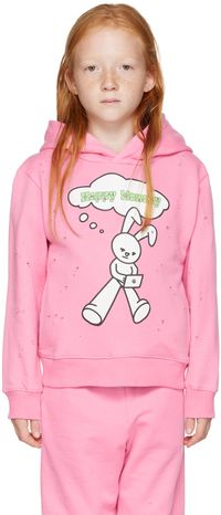 NZKidzzz Kids Pink 'Happy Monday' Hoodie