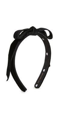 Lele Sadoughi Bardot Velvet Ribbon Slim Headband Jet One Size