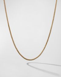 Box Chain Necklace in 18K Gold, 1.7mm, 18"L