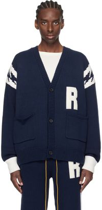 Rhude Navy Lightning Cardigan
