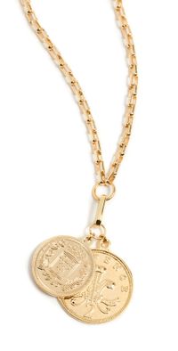 SHASHI Double Coin Necklace Gold One Size