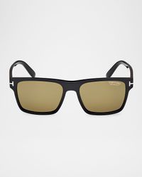 Men's Calder Polarized Acetate Square Sunglasses