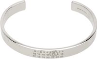 MM6 Maison Margiela Bracelet argenté à logo numérique