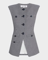 Tamara Single-Breasted Split-Hem Vest
