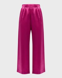 Brynn Wide-Leg Silk Pants