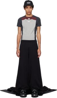 VETEMENTS Pantalon de survêtement noir à traine - Runway