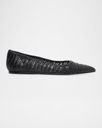 Aurora Woven Leather Ballerina Flats