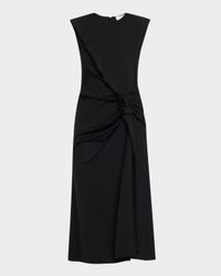 Sleeveless Ruffle Cotton Midi Dress