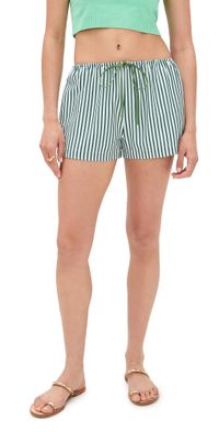 Bailey Rose Striped Shorts Green Stripe XS