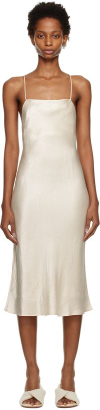 THIRD FORM Off-White Crush Bias Midi Dress