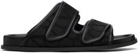 Valentino Garavani Black Toile Iconographe Sandals