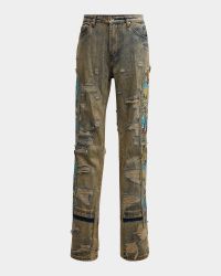 Men's Unfurled Crystal-Embellished Jeans