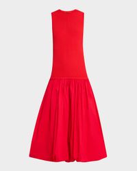 Yanez Poplin Combo Dress