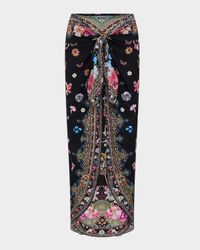 Midnight in Monserrate Layered Long Sarong Coverup