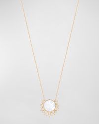 Sunlight 18k Rose Gold Mother of Pearl & Diamond Pendant Necklace