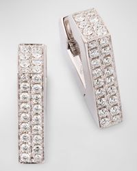 18k White Gold Medium Diamond Brute Diamanti Earrings