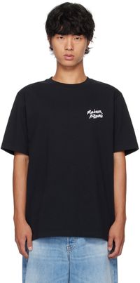 Maison Kitsuné Black Handwriting T-Shirt