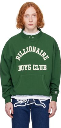Billionaire Boys Club Pull molletonné vert à col droit