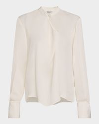 Cutout Silk Double Georgette Blouse