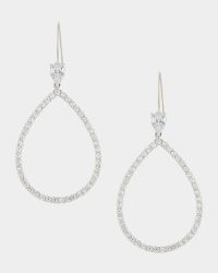 Open CZ Crystal Teardrop Earrings