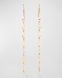 Laser 3D Kite Long Linear Hook Earrings