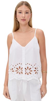Splendid Emma Eyelet Tank White S