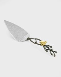 Gold Orchid Cake Server