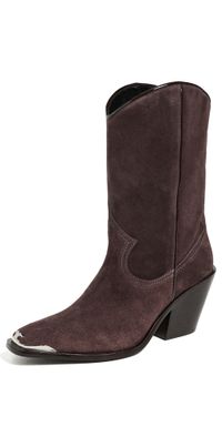 Tory Burch 75mm Western Boots Chocolate Liquor/Ganache 7.5