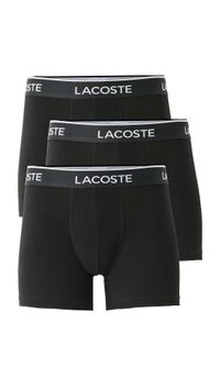 Lacoste Cotton Stretch Jersey Boxer Briefs 3 Pack Black S