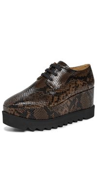 Stella McCartney Snake Print Elyse Alter Mat Sneakers Coffee 40
