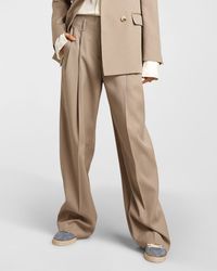 Journey Wool Gabardine Wide-Leg Pants