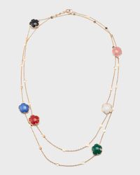 Joli 18K Rose Gold Flower Station Sautoir Necklace