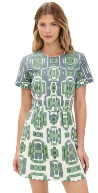 ALEXIS Silva Dress Blue/Sage Print XS