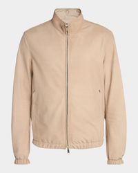 Men's Reversible Nubuck Full-Zip Blouson