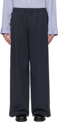 Acne Studios Pantalon de survêtement noir en jersey à logo