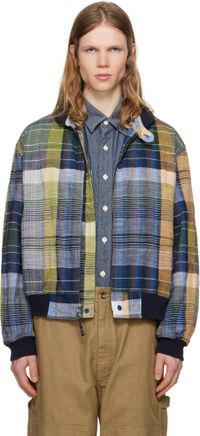 Engineered Garments Navy & Yellow LL Bomber Jacket