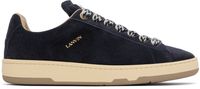 Lanvin Baskets Curb Lite bleu marine en suède