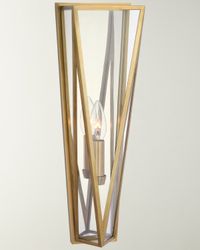 Lorino Medium Sconce In Bronze With Clear Glass By Julie Neill