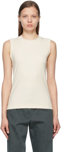 CAES Off-White Cotton Tank Top
