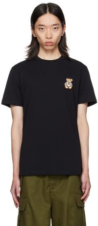 Moschino Black Teddy Patch T-Shirt