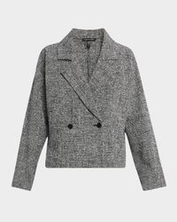 Boxy Organic Cotton Tweed Blazer