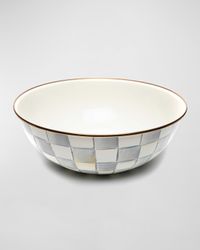 Sterling Check Enamel Everyday Bowl, Extra Large