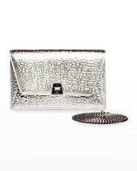Anouk Hammered Leather Envelope Clutch Bag