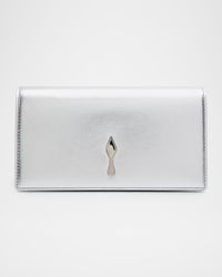 Bettina Clutch Bag in Laminated Nappa Leather