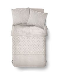 Today Linge De Maison - Parure de lit imprimé en coton - Taille 260x240 cm - Beige