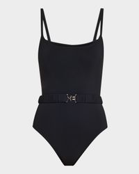 Kia Round-Neck Silent Underwire One-Piece Swimsuit